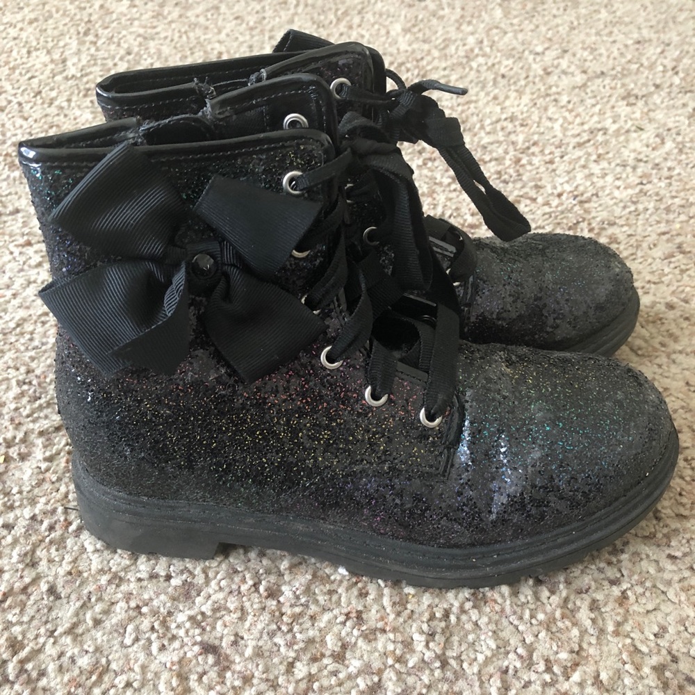 Girls JoJo Siwa Glitter Military Style Boots
